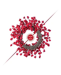 Glitzhome Christmas Mini Red Berries Wreaths, Set of 4