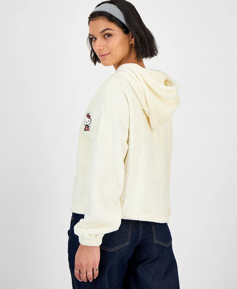 Grayson Threads, The Label Juniors' Embossed Sherpa Hoodie