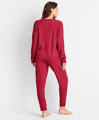 State of Day Women's Cable Jogger Pajama Set, Xs-3X, Macy's Exclusive