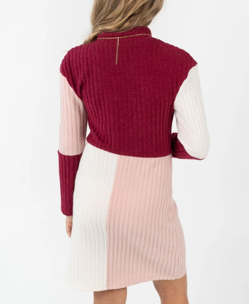 Rare Editions Big Girls Long sleeve Dress with Necklace