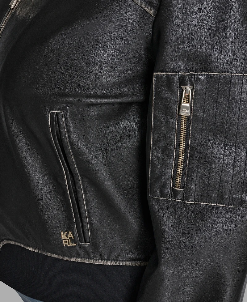 Karl Lagerfeld Paris Plus Zip Up Jacket