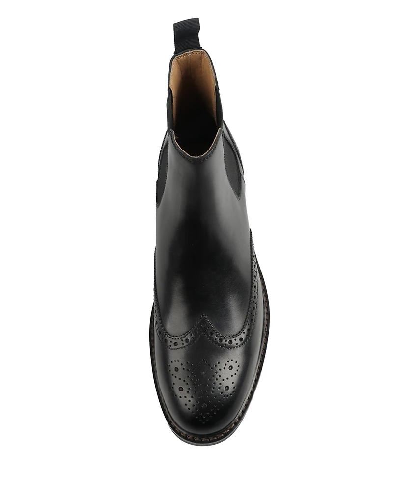 Bar Iii Men's Hughgo Leather Pull-On Block Heel Boots, Macy's Exclusive