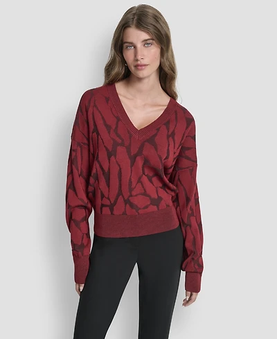 Dkny Women's Textured Long Sleeves Sweater
