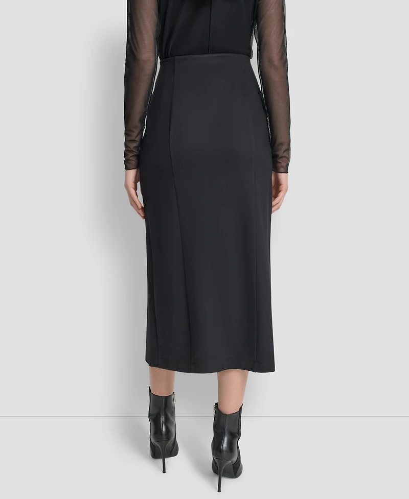 Dkny Women's Grommet Detail Midi Skirt