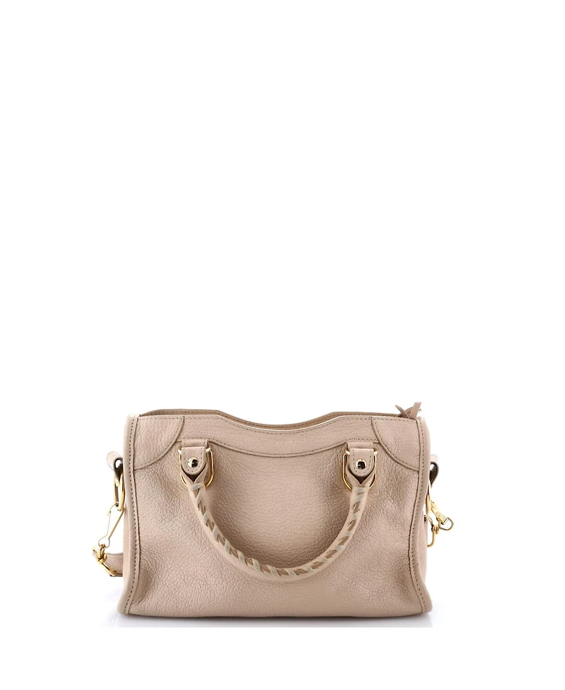 Pre-Owned Balenciaga Mini City Classic Metallic Edge Bag Leather