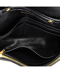 Pre-Owned Balenciaga Hourglass Chain Wallet Leather