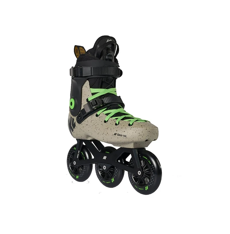 K2 Grid 110 3 Wheel Inline Skates for Men Women Adult, Unisex Urban Street Fitness Roller Skate Blades