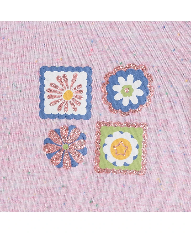 Andy & Evan Toddler Girls Toddler/Child Nep Tee w/Floral Accents