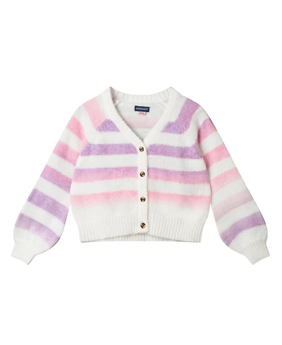 Andy & Evan Child Girls Striped Ombre Cardigan