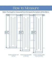 Awesome Home Faux Linen Texture Light Filtering Back Tab Curtains, Semi Sheer Farmhouse Window Curtains (2 Panels), 52"x84"