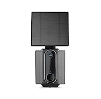 Wasserstein Universal Solar Charger with Built-in Battery for Arlo Video Battery Doorbell 2K (2nd Gen) & Wyze Wireless Duo Cam & eufy E340/C30/C31 Doo