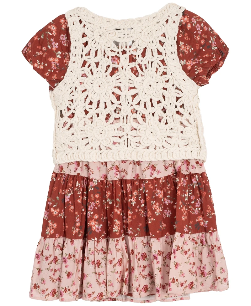 Rare Editions Toddler and Little Girls Patchwork Dress