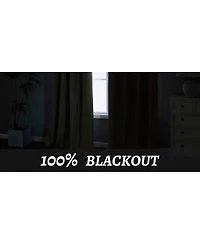 Awesome Home 100% Blackout Cotton Blend Thermal Grommet Curtains, 2 Panels