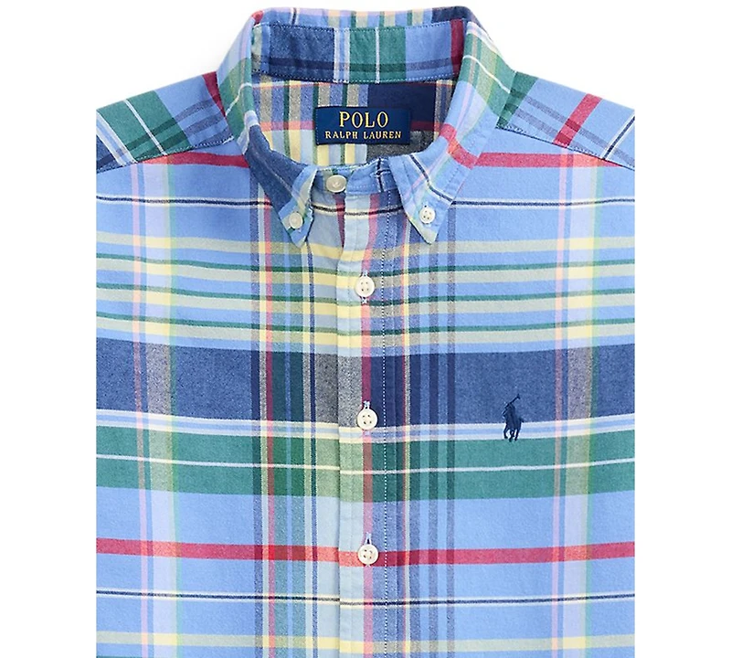 Polo Ralph Lauren Big Boys Plaid Brushed Cotton Oxford Shirt