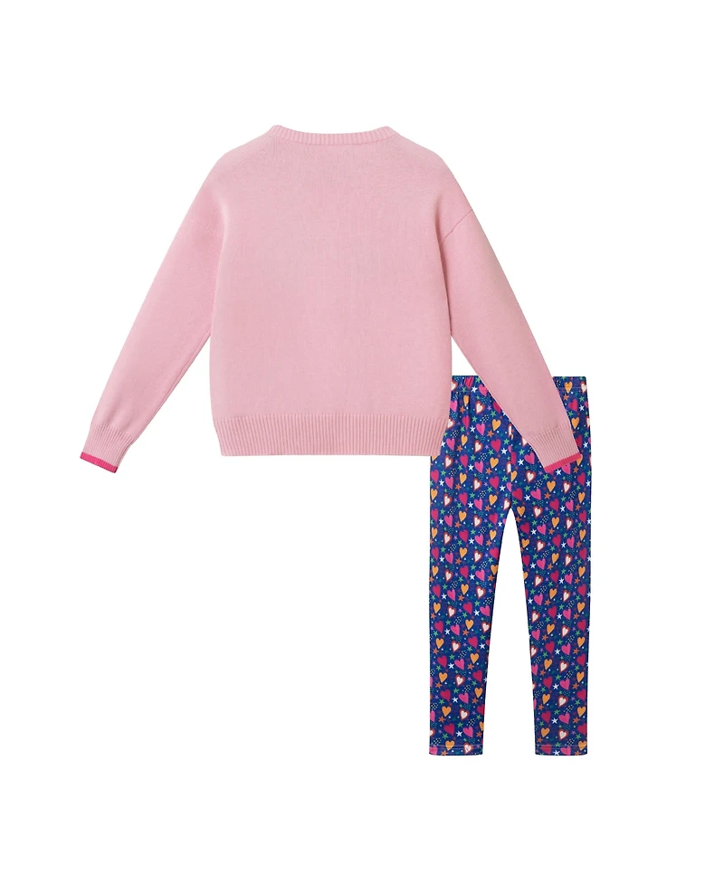 Andy & Evan Toddler Girls Toddler/Child Hearts Chenille Sweater Set