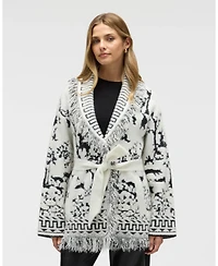 Nvlt Women's Eyelash Fringe Coatigan