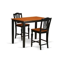 East West Furniture 3 Pcpub Table set-pub Table and 2 bar stools