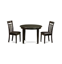 East West Furniture 3 Pc small Kitchen Table set-Kitchen Table and 2 Dinette Chairs