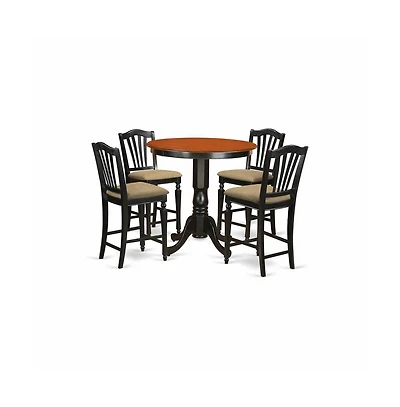 East West Furniture 5 Pc Dining counter height set