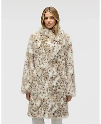 Nvlt Women's Lynx Faux Fur Coat