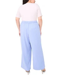 Vince Camuto Plus Wide-Leg Elastic-Waist Pants