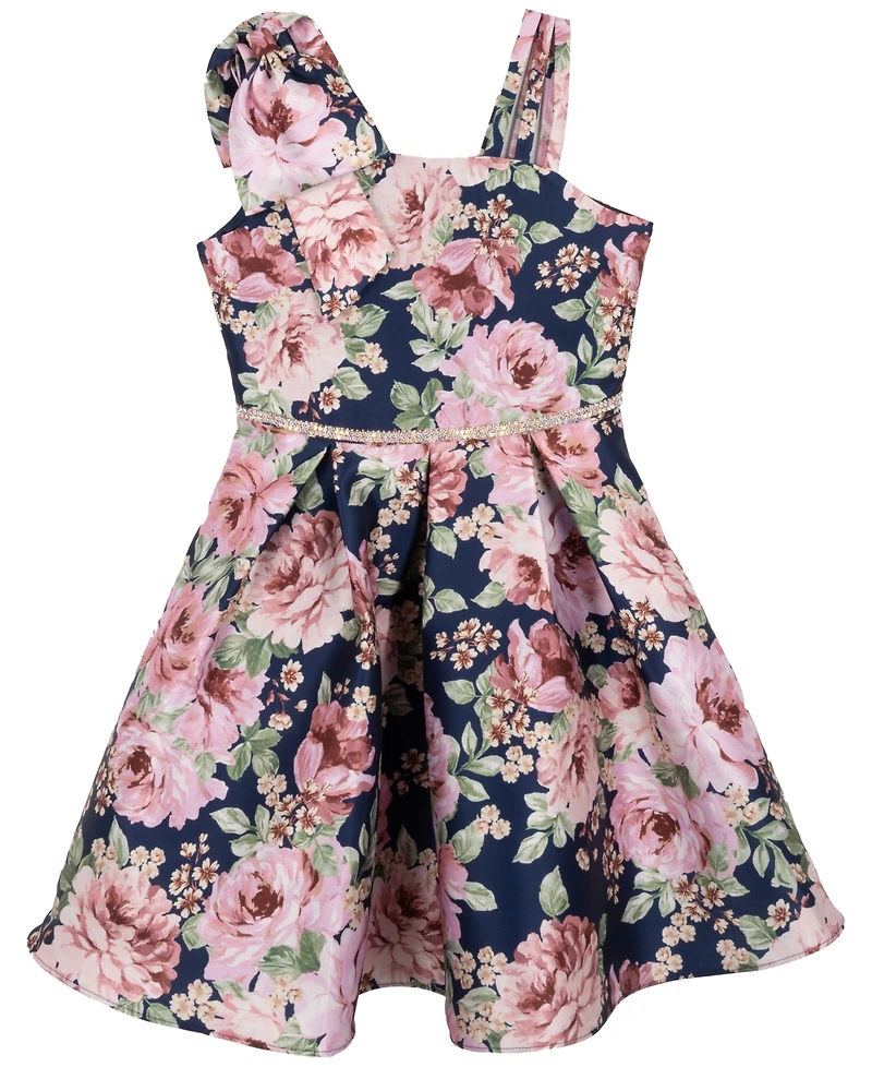 Rare Editions Big Girls Asymmetrical Mikado Social Dress