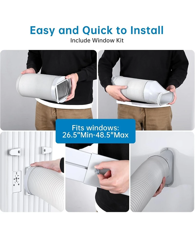 8,000 Btu Portable Air Conditioner - Compact, Efficient Cooling, Easy Portability, Ideal for Small to Medium Rooms