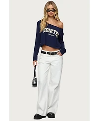 Edikted Womens La Babe Off Shoulder Top