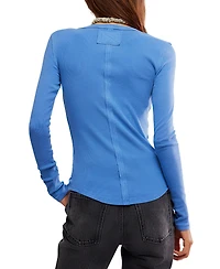 Free People Women's Long-Sleeve Henley Top