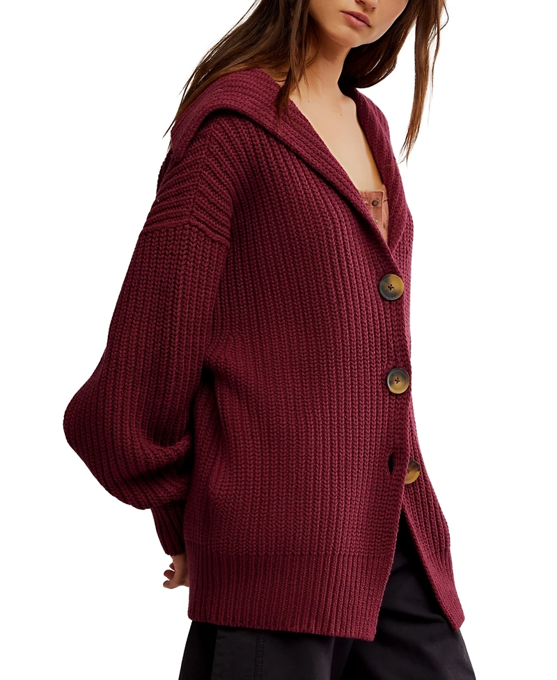 Free People Women's Swim Too Deep Cardi Long Sleeve Sweater