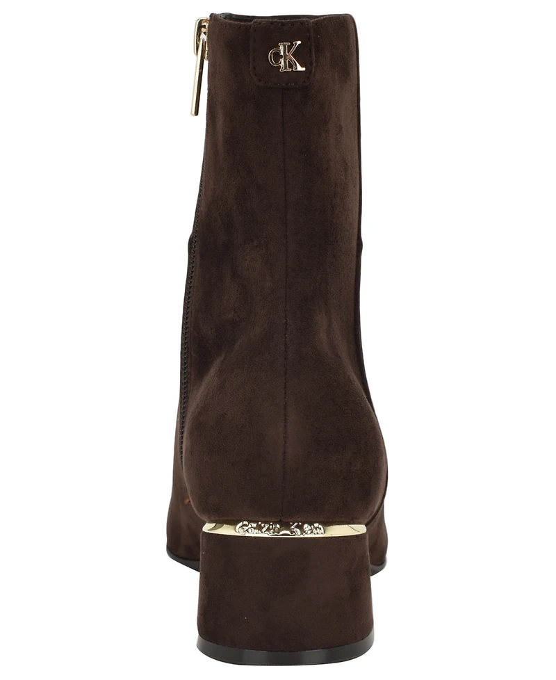 Calvin Klein Women's Parry Block Heel Ankle Booties