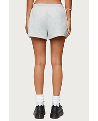 Edikted Womens Off Duty Sweat Shorts