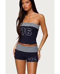 Edikted Women's 76 Stripey Fold Over Tube Top