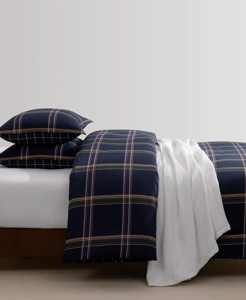 Tommy Hilfiger Beacon Plaid Cotton 2-Pc. Duvet Cover Set, Twin