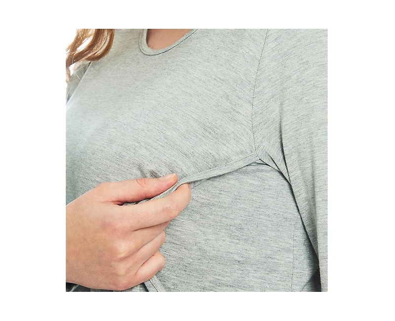 Everly Grey Maternity Whitney 2-Piece Maternity/Nursing Top & Pant Set