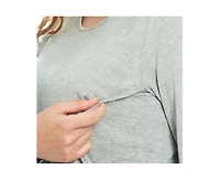 Everly Grey Maternity Whitney 2-Piece Maternity/Nursing Top & Pant Set