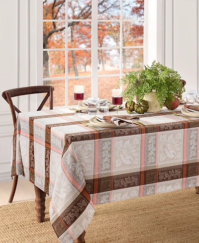 Elrene Windswept Harvest Jacquard Cotton Tablecloth, 52" x 70"