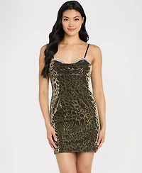 Morgan & Company Juniors' Leopard Print Bodycon Dress