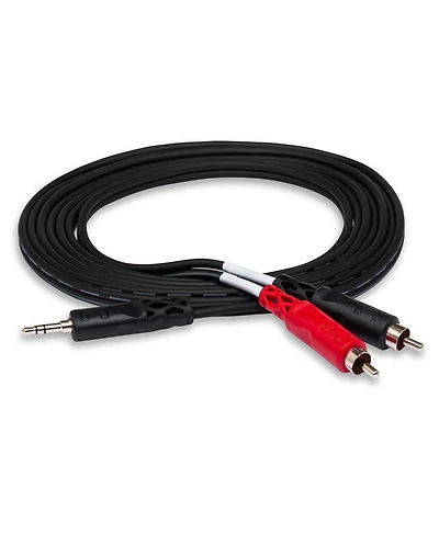 Hosa Technology Hosa Cmr-206 3.5 mm Trs to Dual Rca Stereo Breakout Cable, 6 Feet,Black