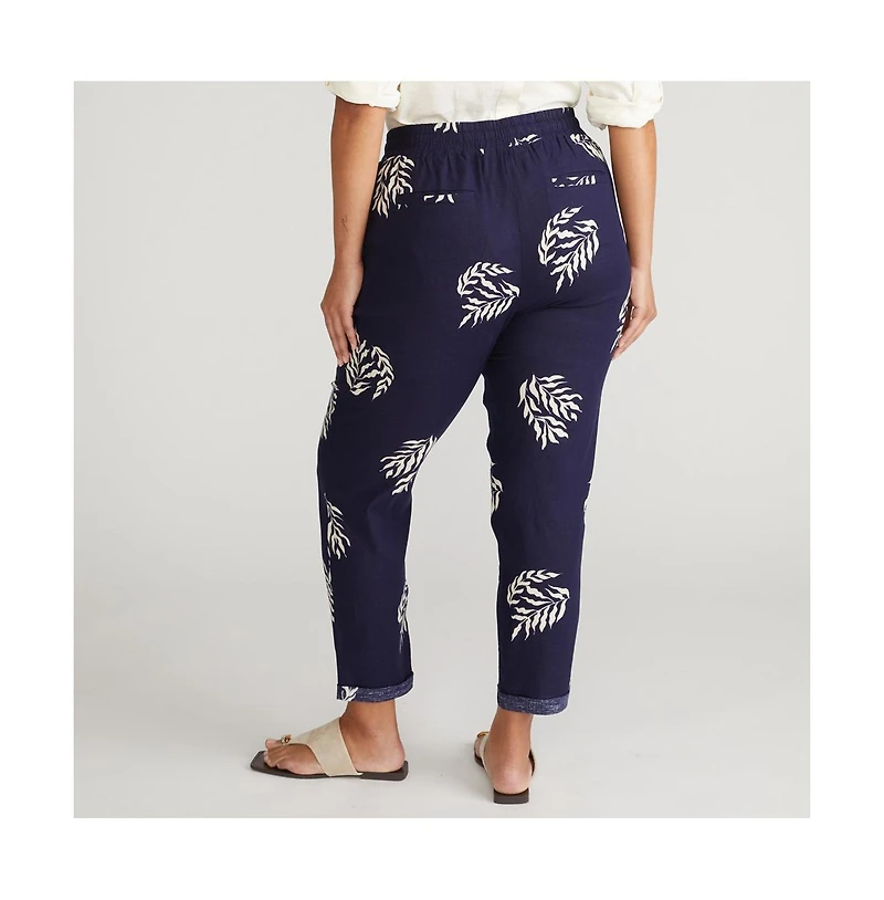 Universal Standard Plus Sayville Linen Drawstring Pant
