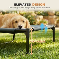 PawHut Elevated Pet Bed Dog Foldable Cot Tent Canopy Inst Shelter Outdoor