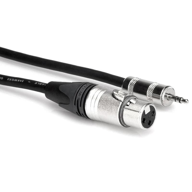 Hosa Technology Camcorder Microphone Cable, Neutrik XLR3F to Hosa 3.5mm Trs, 15