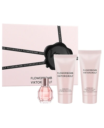 Free 3-Pc. Viktor & Rolf Flowerbomb set with any $180 or more Viktor & Rolf Flowerbomb fragrance purchase