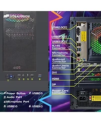 Ipason Gaming Pc Desktop - Radeon Rx 560 4GB GDDR5, Intel Core i5 ,16GB Ram, 512GB Ssd, 600M WiFi, Bluetooth 5.0, Rgb Mouse Pad, Windows 10 Home