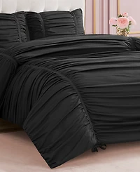 Juicy Couture Ribbon Ruched 3-Pc. Comforter Set