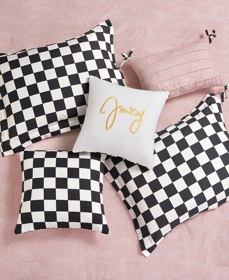 Juicy Couture Checkerboard Reversible 6-Pc. Comforter Set, Full/Queen