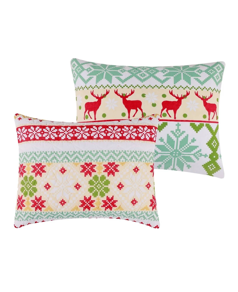 Greenland Home Fashions Fair Isle Snow 2-Pc. Quilt Set, Twin