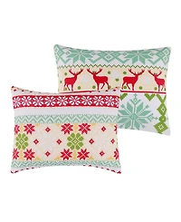 Greenland Home Fashions Fair Isle Snow 2-Pc. Quilt Set, Twin