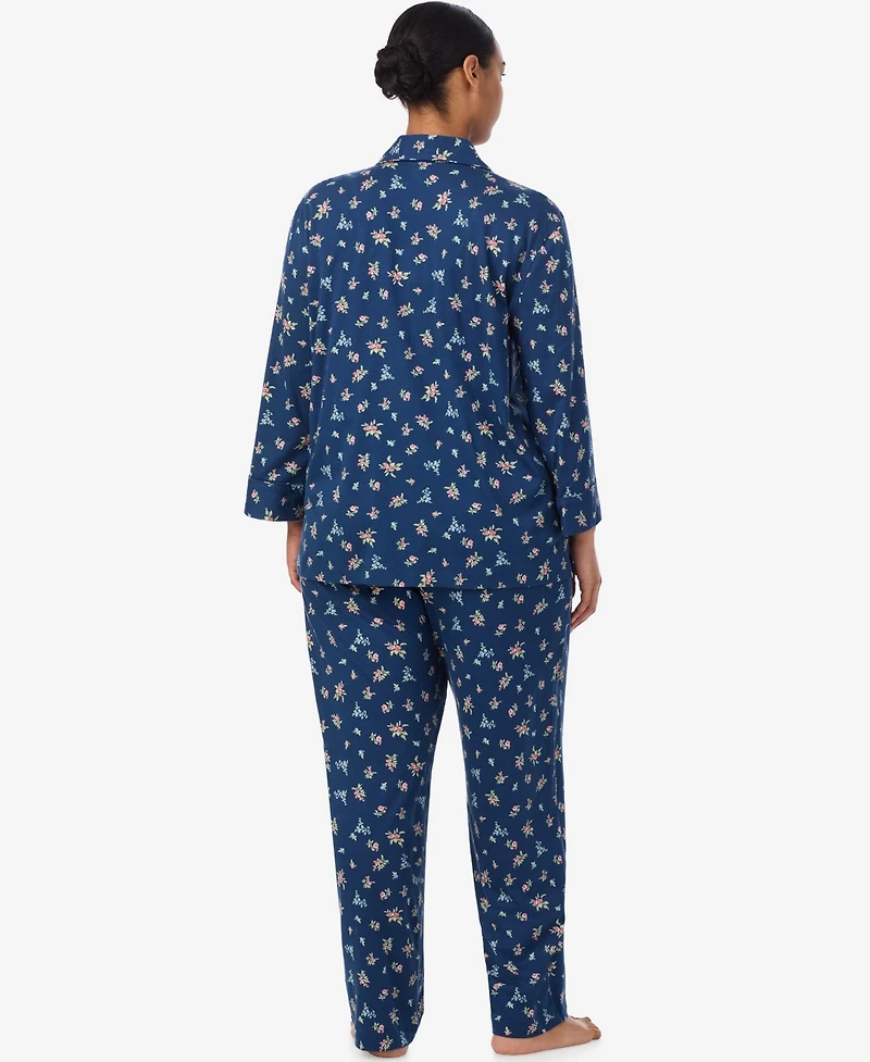 Lauren Ralph Plus 2-Piece Pajama Top and Pant Set