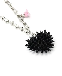 Betsey Johnson Faux Stone Spiky Heart Pendant Necklace